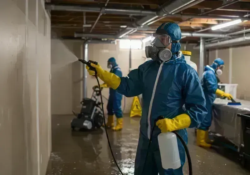 Basement Sanitization and Antimicrobial Treatment process in California, MD